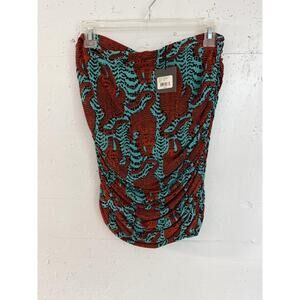 Kelly Wearstler Skirt Womens Large Tigress Crouching Tiger Jersey Ruched New